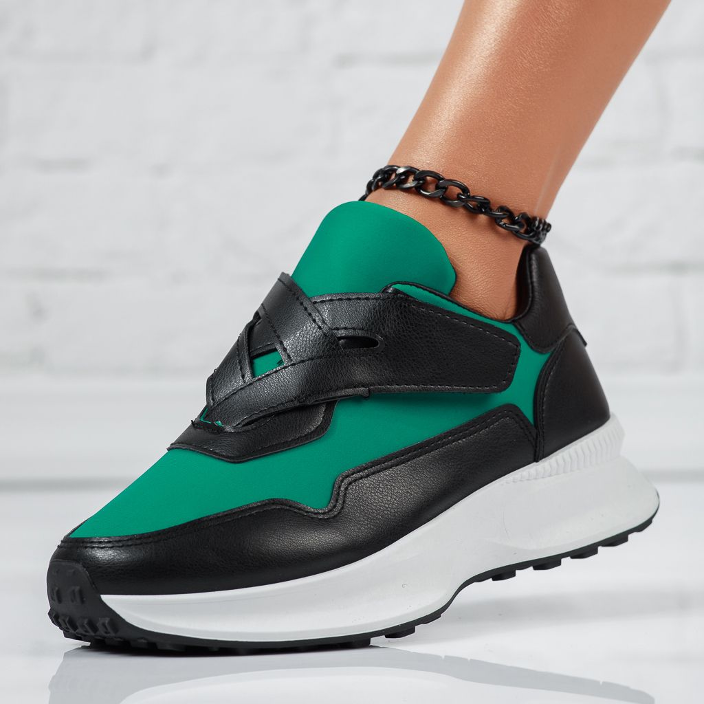 Дамски спортни обувки Kane черен/Зелено #13780