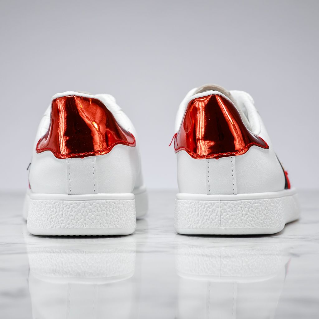 Дамски спортни обувки Gloria Бяло/червен #13738