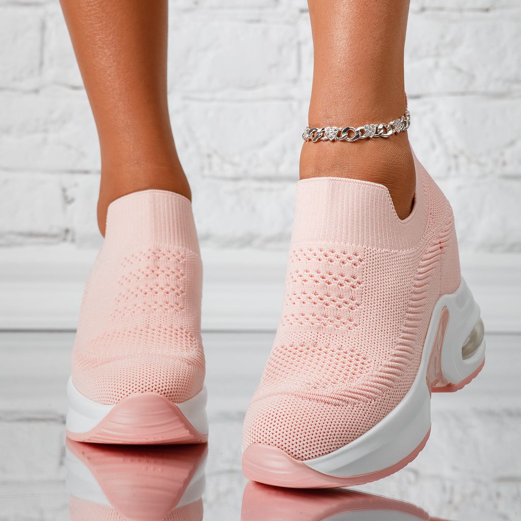 Дамски спортни обувки с платформа Mackenzie Розово #13930