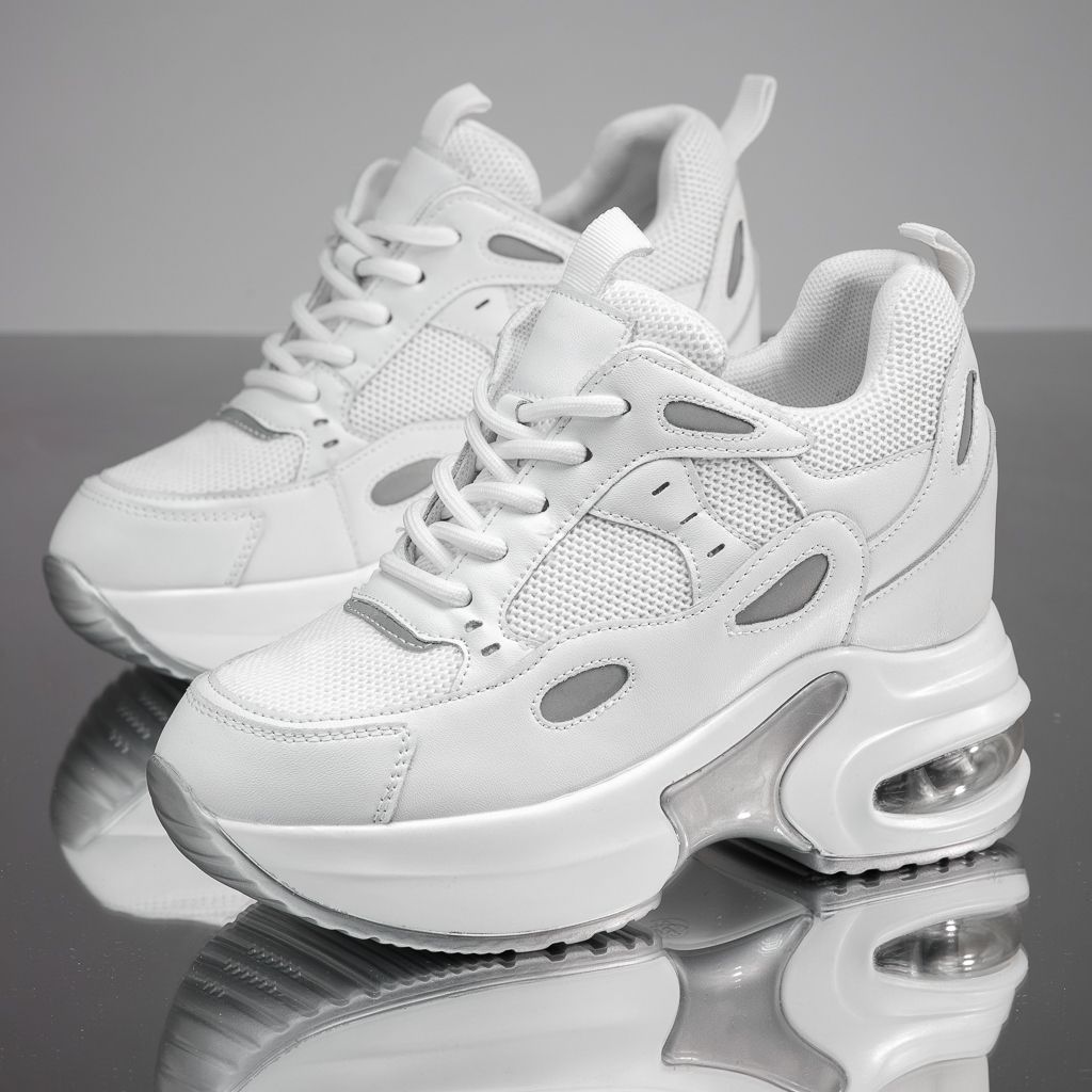 Дамски спортни обувки с платформа Ana Бяло #13939