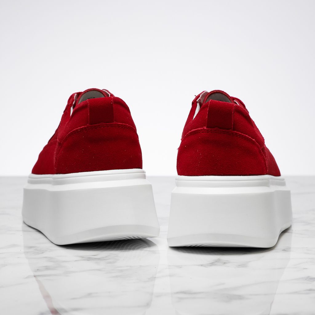 Дамски спортни обувки Изработени от естествена кожа Melody червен #13915