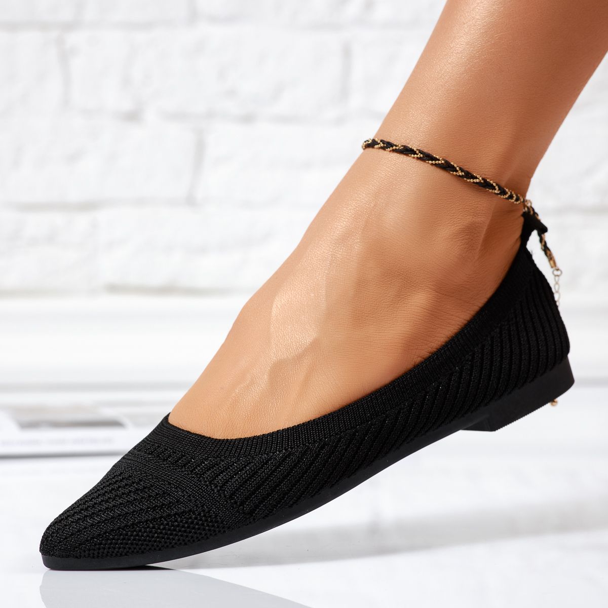Pinar Női Fekete Balerina Cipő #13988
