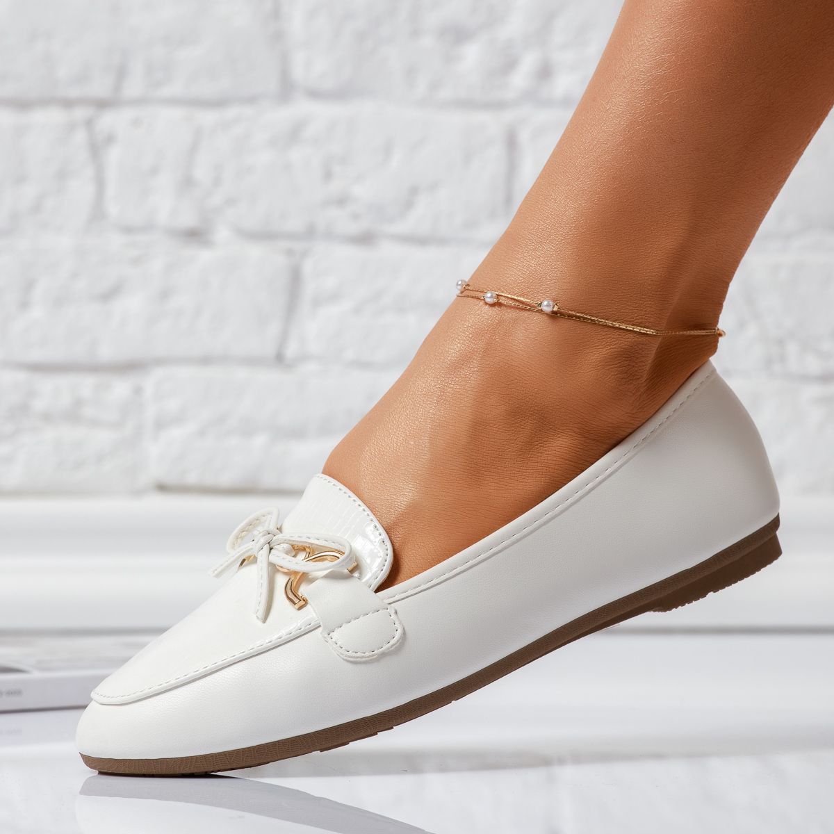 Обувки за балеринки  Lane Бяло #14008