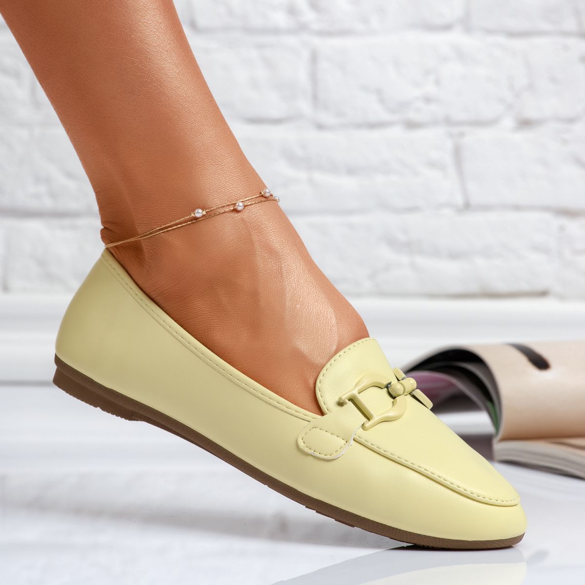 Обувки за балеринки Daria Жълто #14016