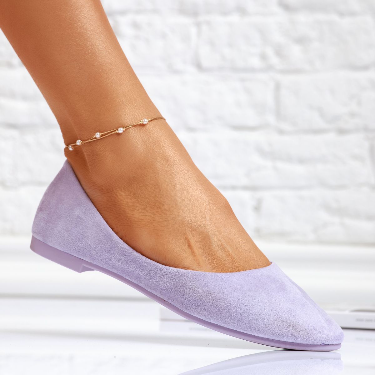 Обувки за балеринки  Anastasia лилаво #14062