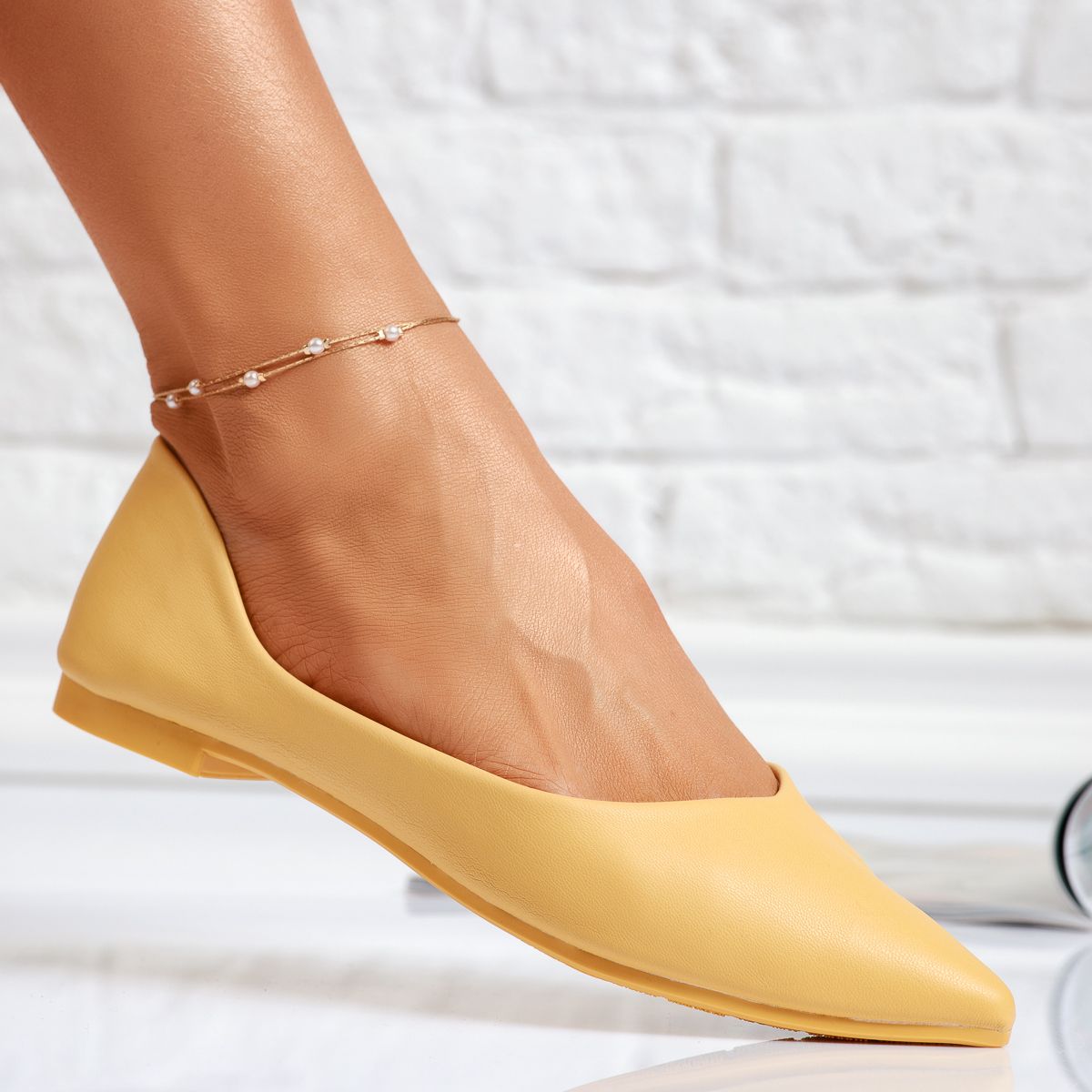 Обувки за балеринки Artemis Жълто #14071