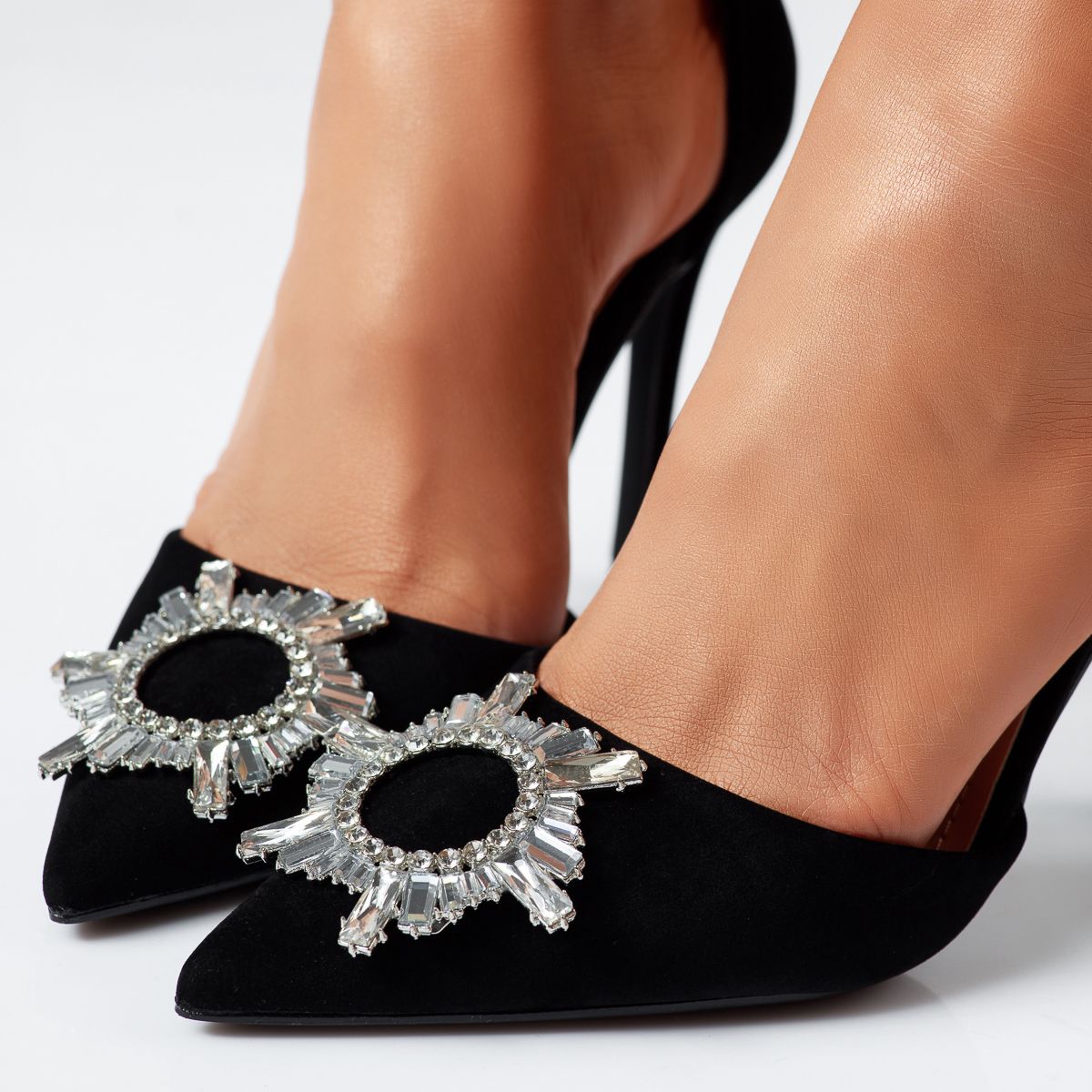 Дамски обувки с ток Oscar черен #14109