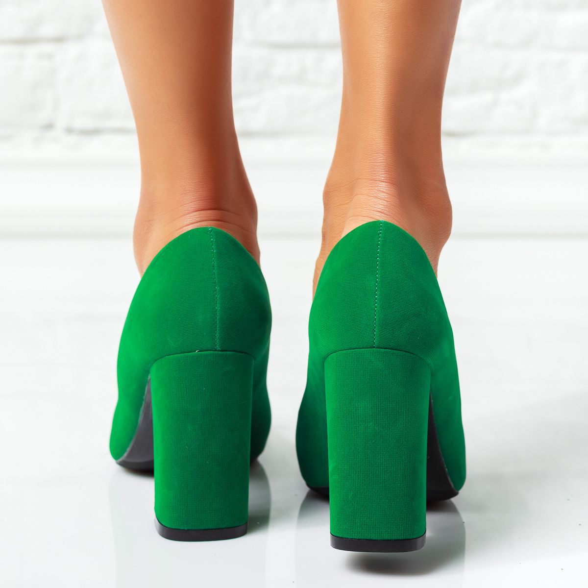 Дамски обувки с ток Water Зелено #14229