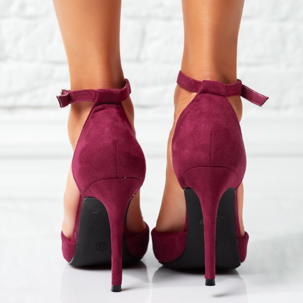 Дамски обувки с ток Spencer лилаво #14298