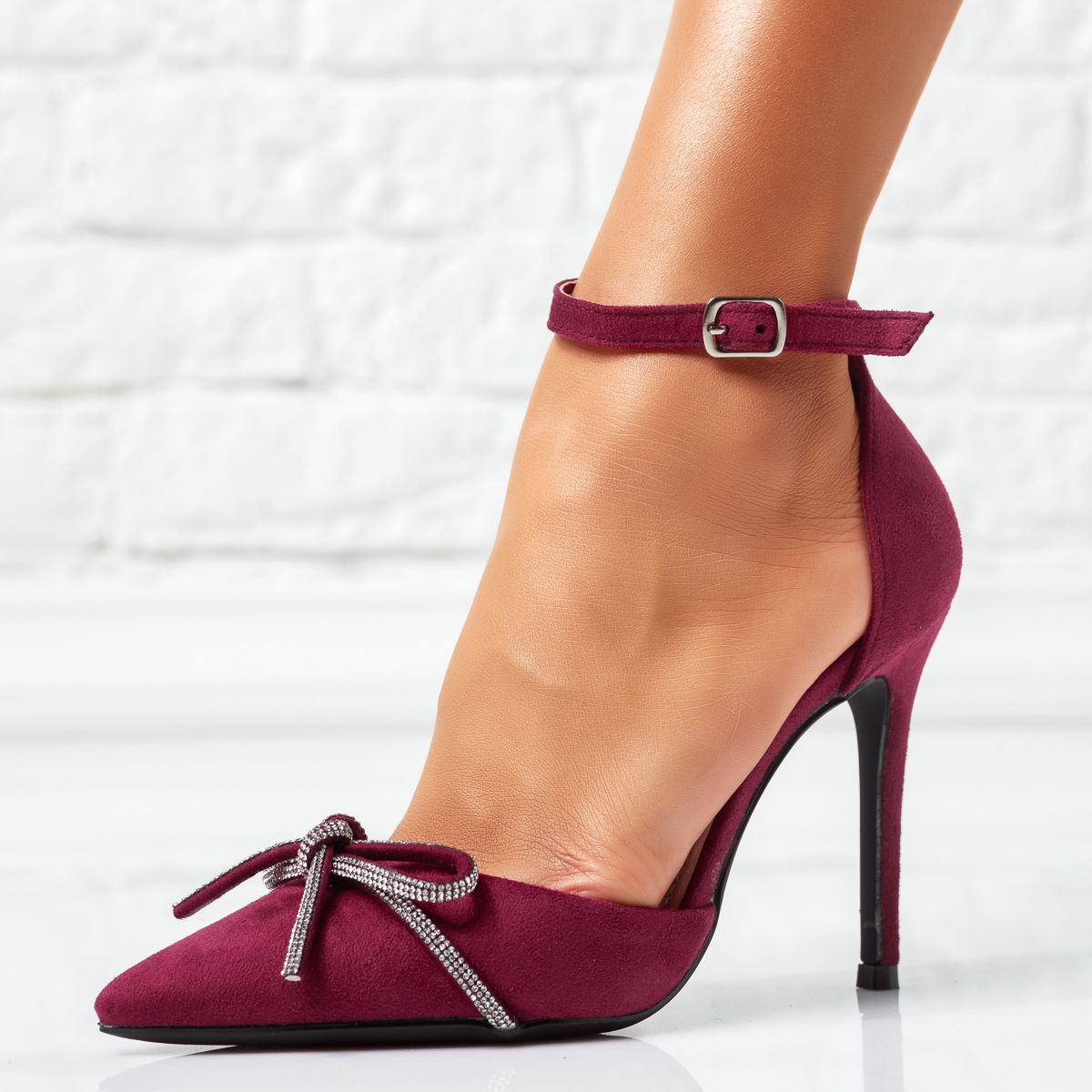 Дамски обувки с ток Spencer лилаво #14298