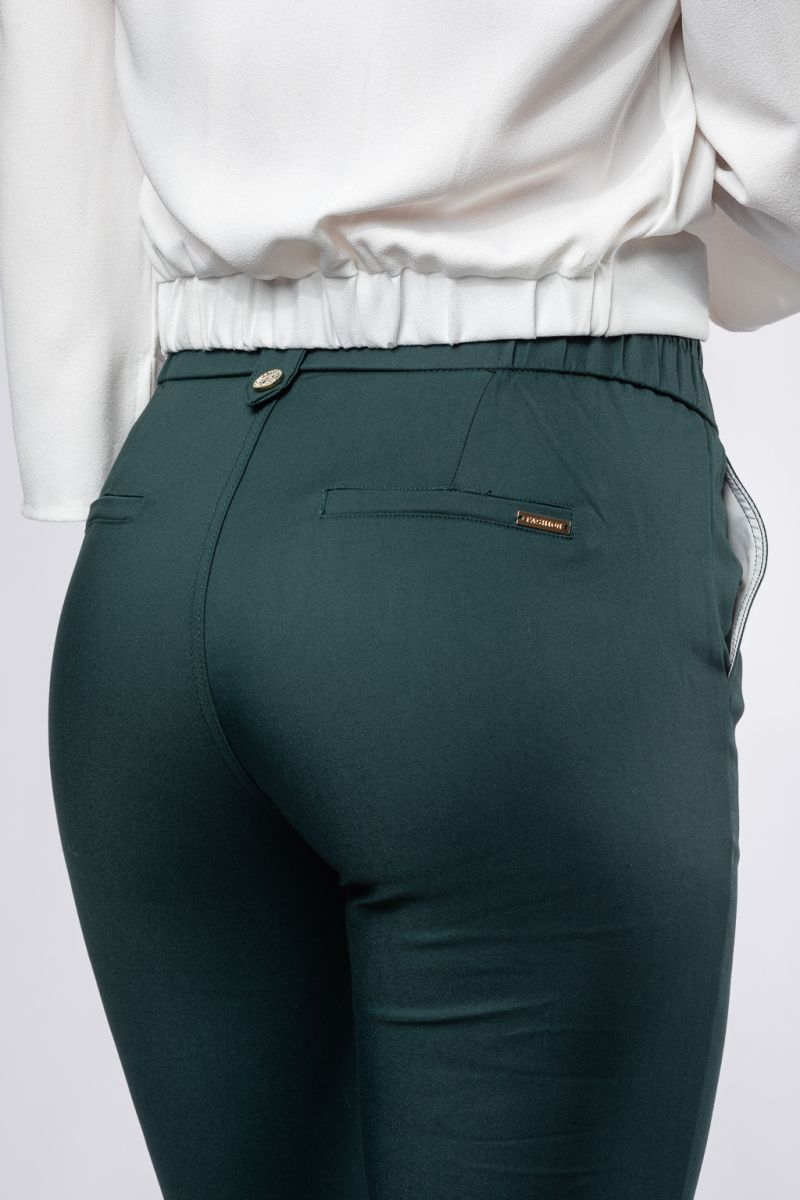 Pantaloni Casual Dama Pamy Verzi #A398