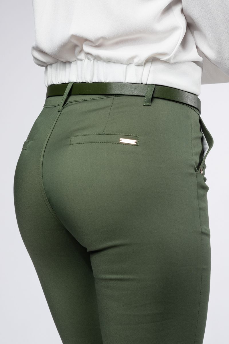 Pantaloni Casual Dama Roxana Khaki #A412