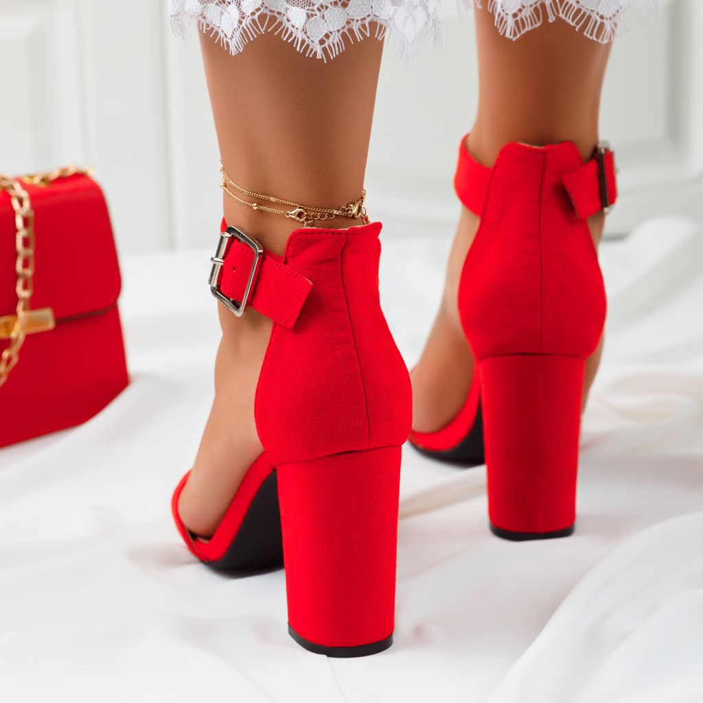 Дамски сандали с червен ток Maeve домати #14779