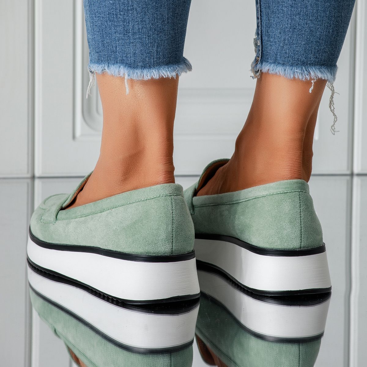Pantofi Casual Dama Selena Verzi #16386