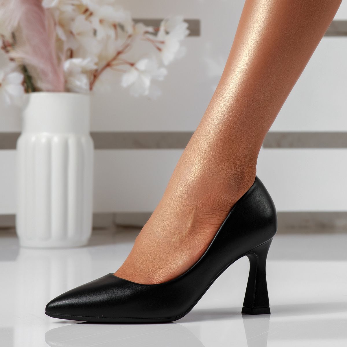 Дамски обувки с Ток Siena2 Черни #16657