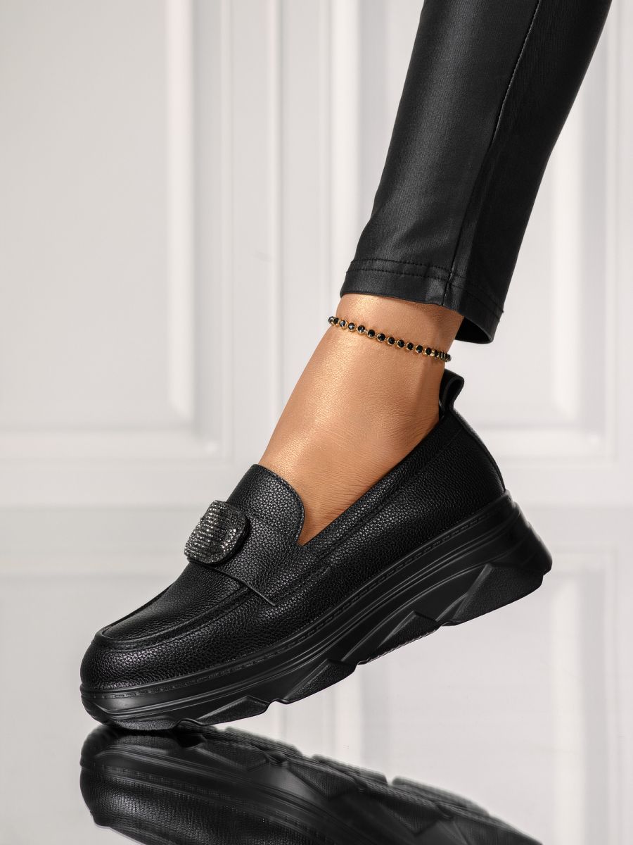 Всекидневни дамски обувки черни от еко кожа Alice #18256