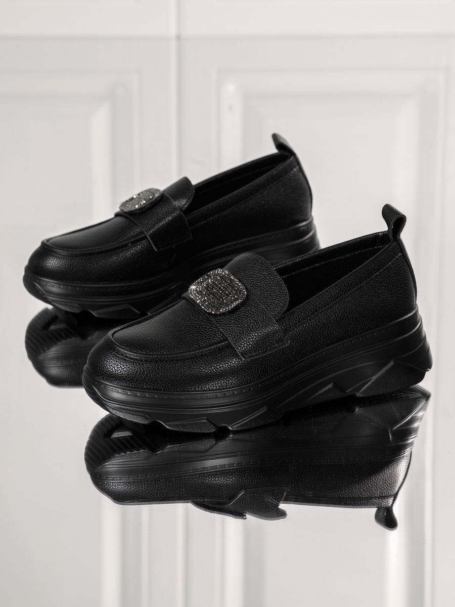 Всекидневни дамски обувки черни от еко кожа Alice #18256