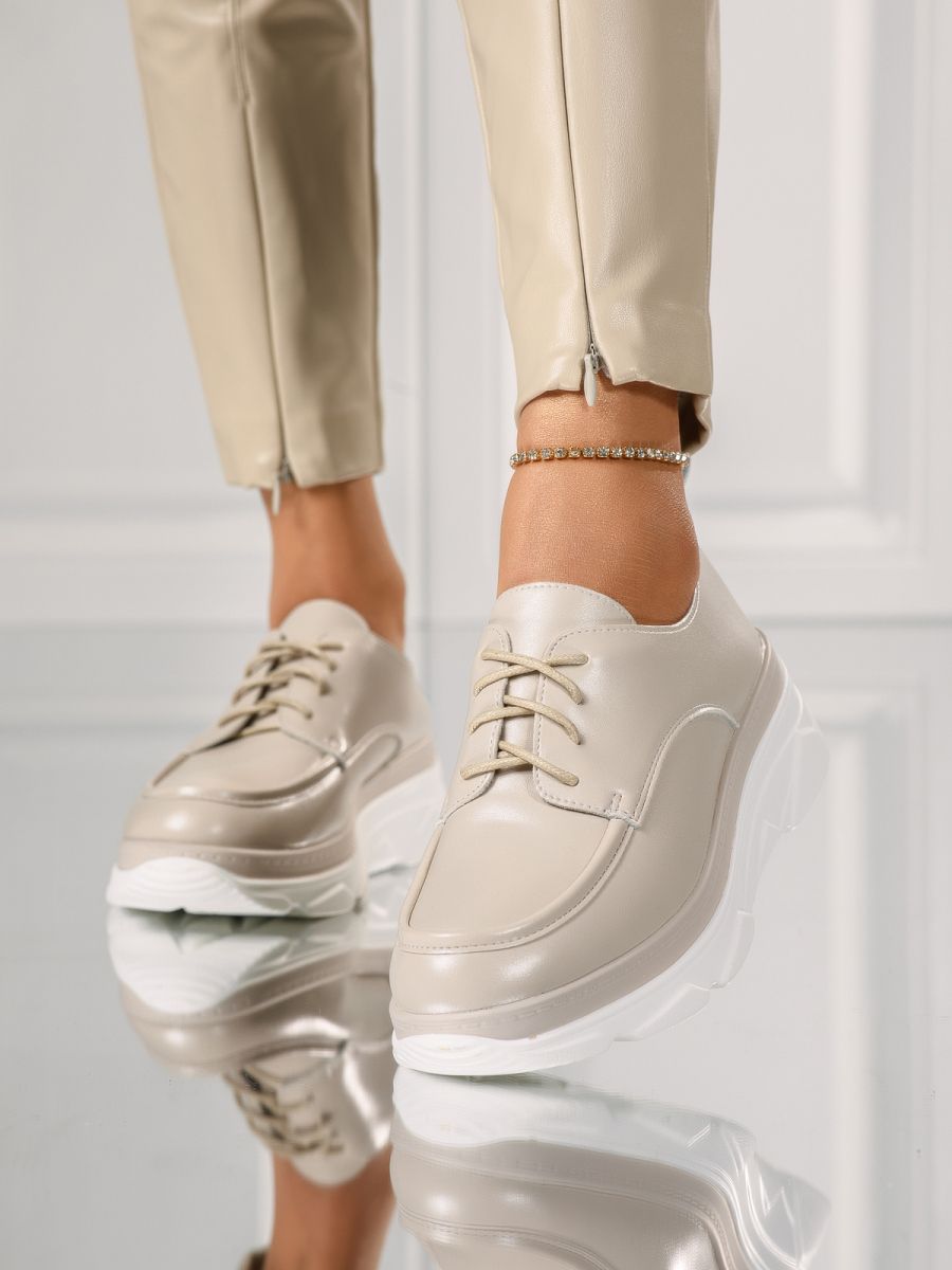 Всекидневни дамски обувки бели от еко кожа Iris #18267