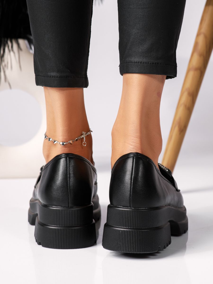 Всекидневни дамски обувки черни от еко кожа Ava #18307