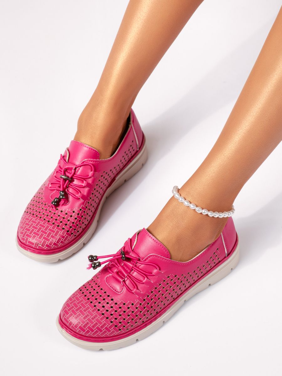 Всекидневни дамски обувки розови от еко кожа Tessa #18372