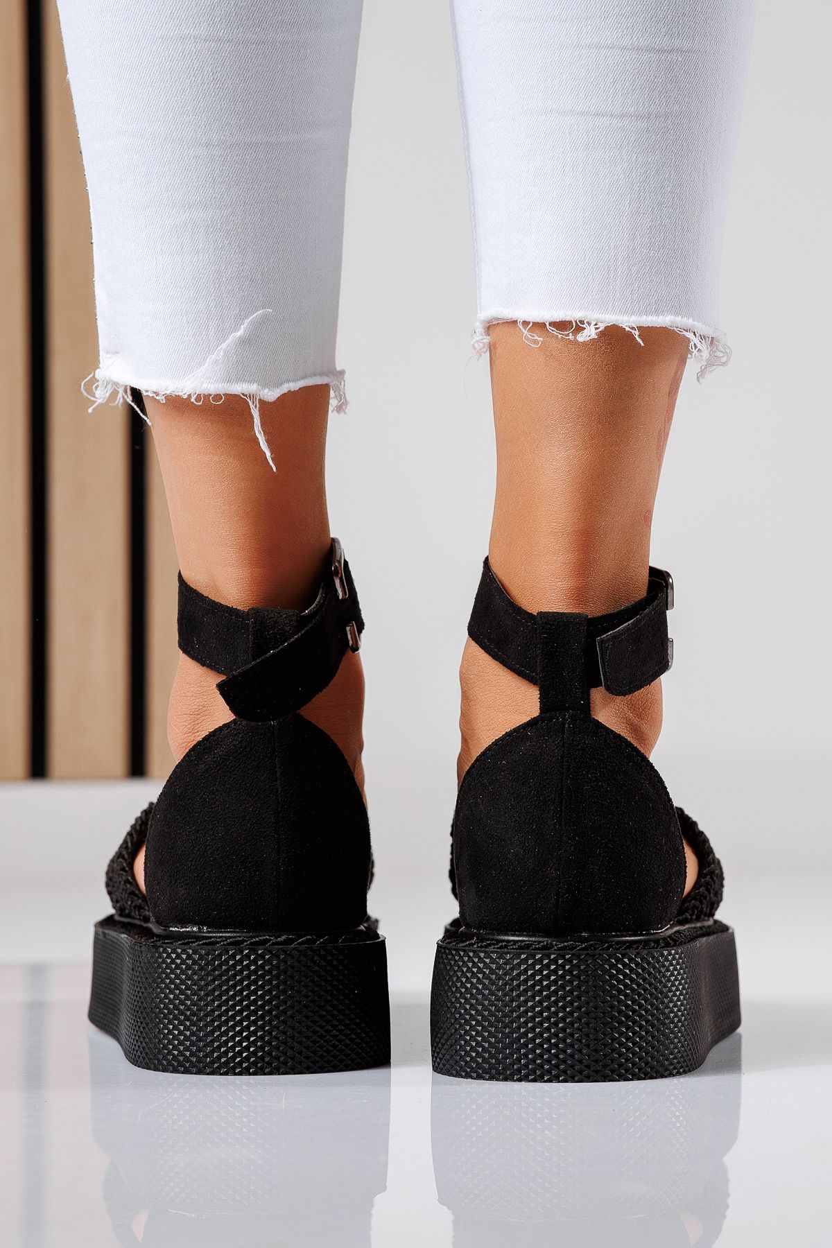 Pantofi casual dama negri din material textil Amira #22427