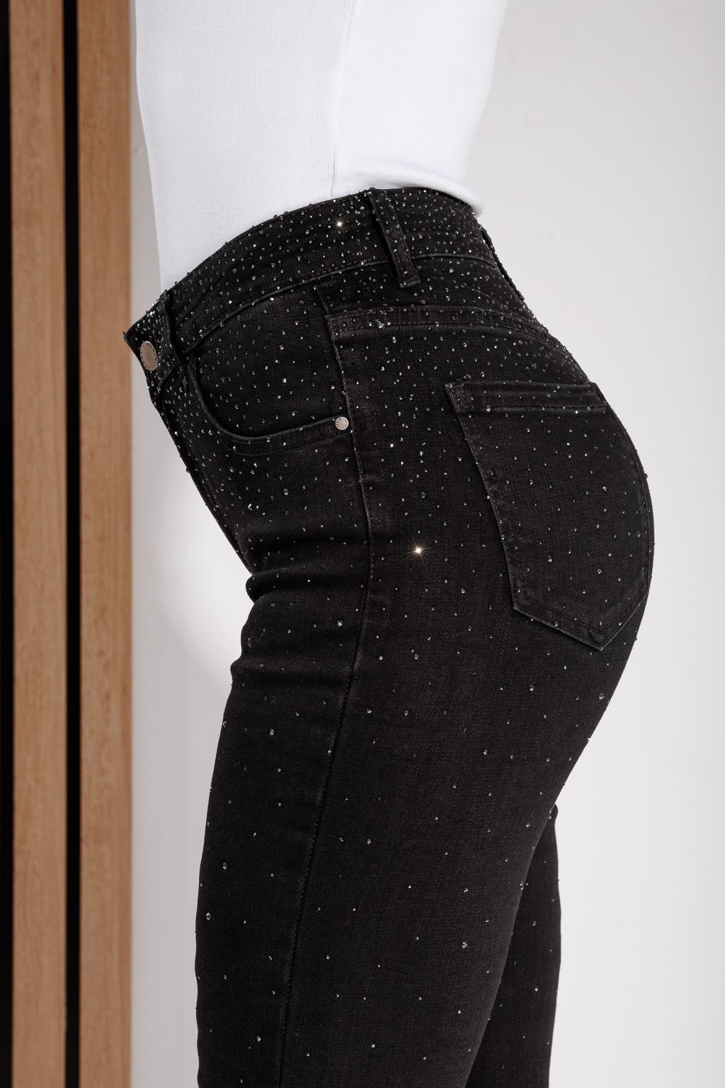 Дамски тесни дънки Luna Black #A1172