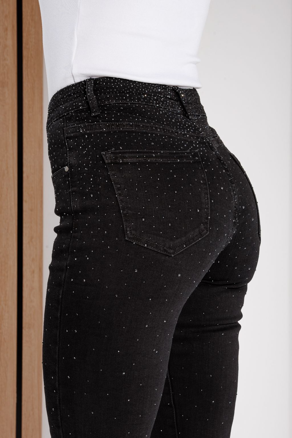 Дамски тесни дънки Luna Black #A1172