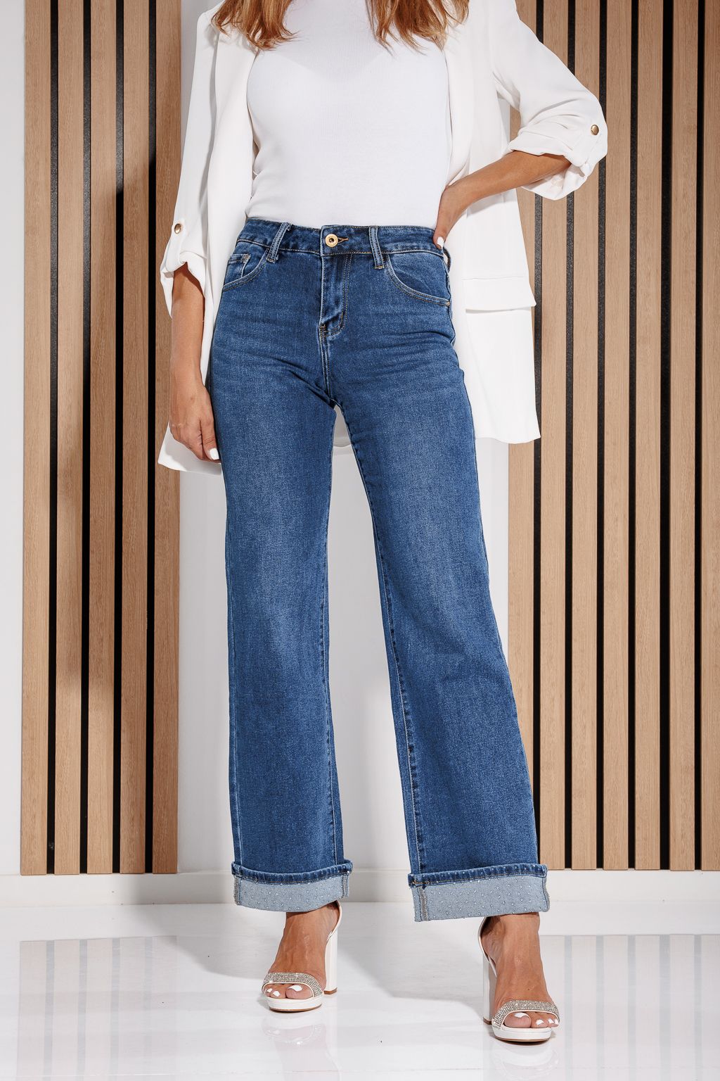 Дамски широки дънки Lia Blue #A1168
