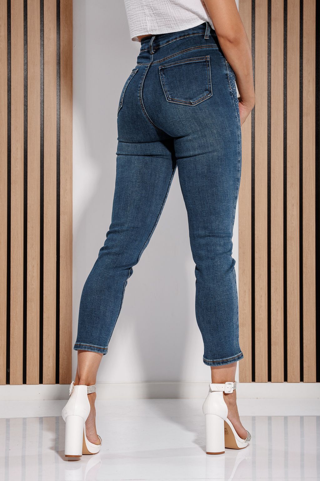 Дамски тесни дънки Luna Blue #A1173