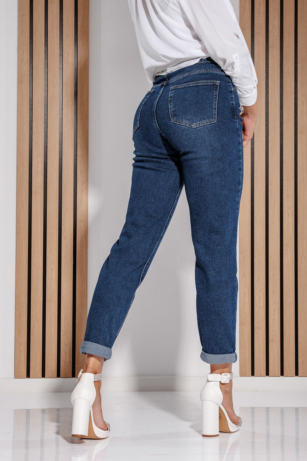 Дамски дънки baggy fit Naomi Blue #A1188