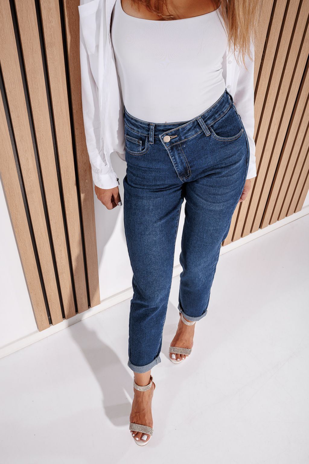 Дамски дънки baggy fit Naomi Blue #A1188