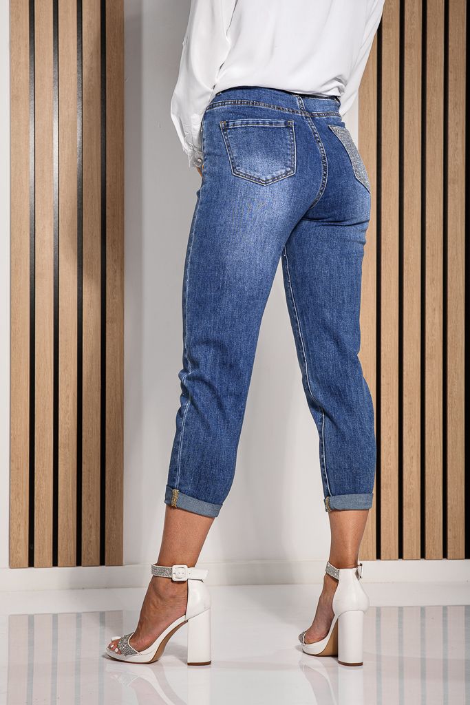 Дамски Baggy Fit Дънки Glory Сини #A1227