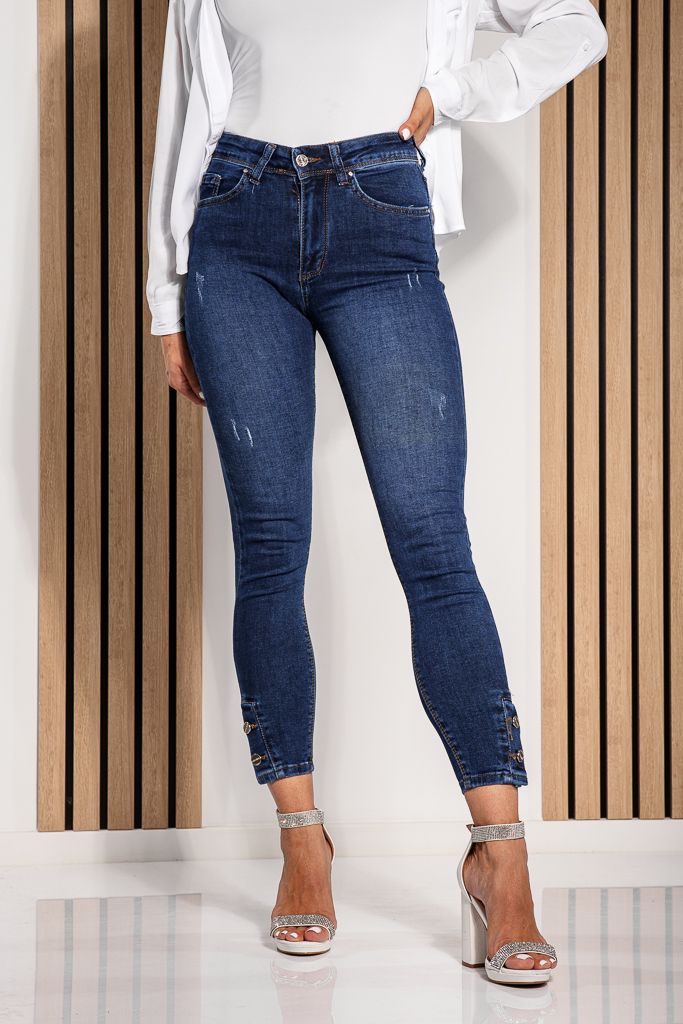Дамски Skinny Дънки Cybele сини #A1220