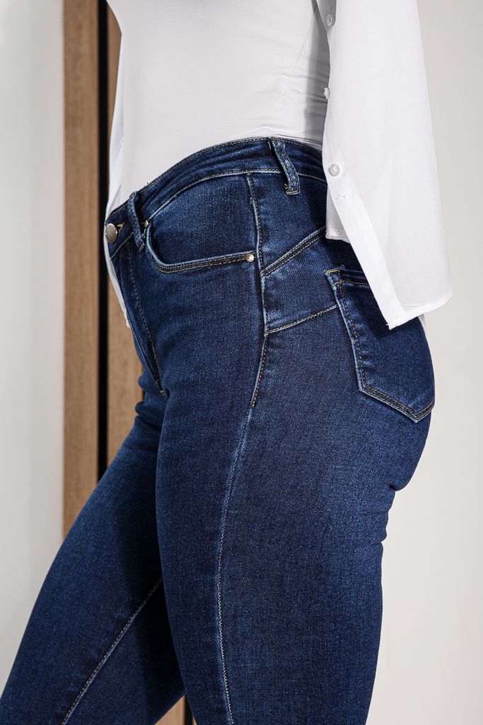 Дамски Skinny Дънки с PushUp Dalila сини #A1217