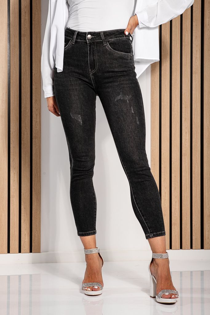 Дамски Skinny Дънки Clara черни #A1218