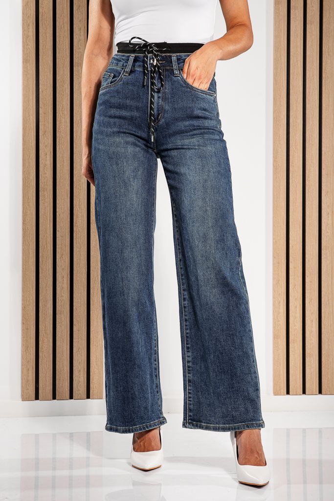 Дамски Wide Leg Fit Дънки Catlin сини #A1216