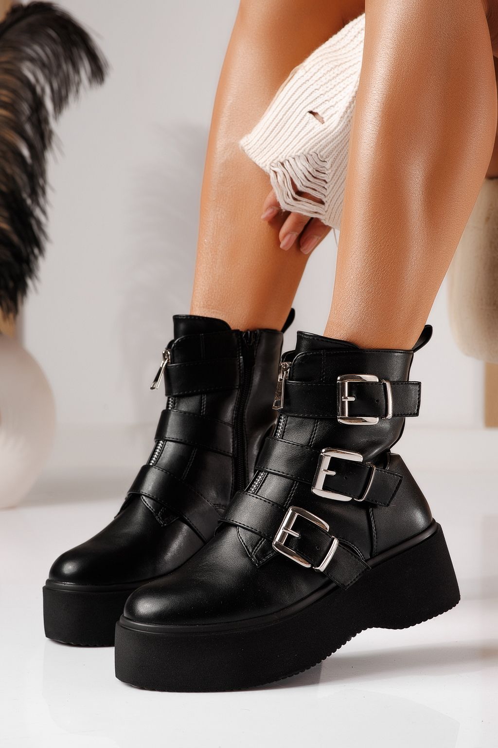 Дамски Боти Yama Черни #17040