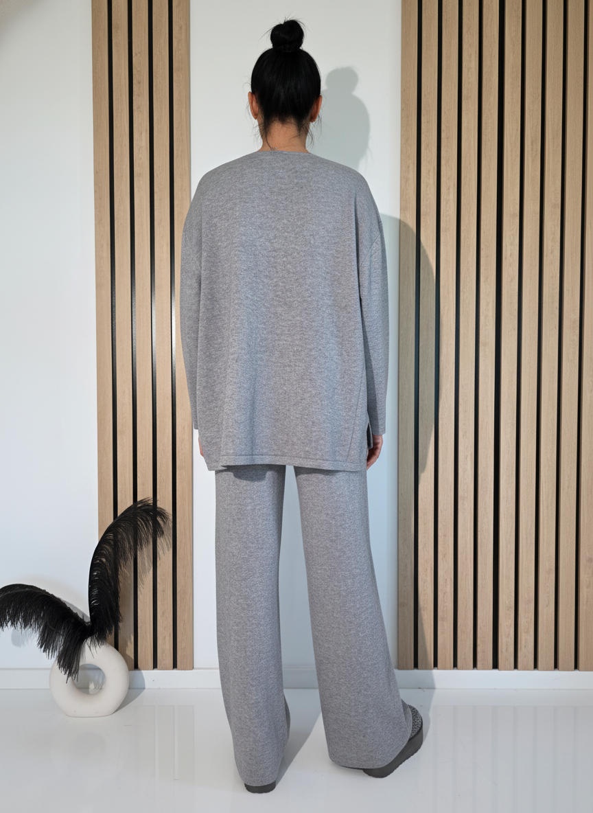 Дамски Комплект сив Isra 2 части трико #A1251