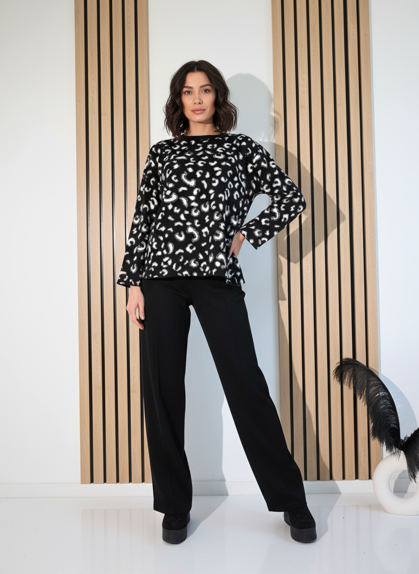 Дамски Комплект черен Fergie 2 части трико #A1250