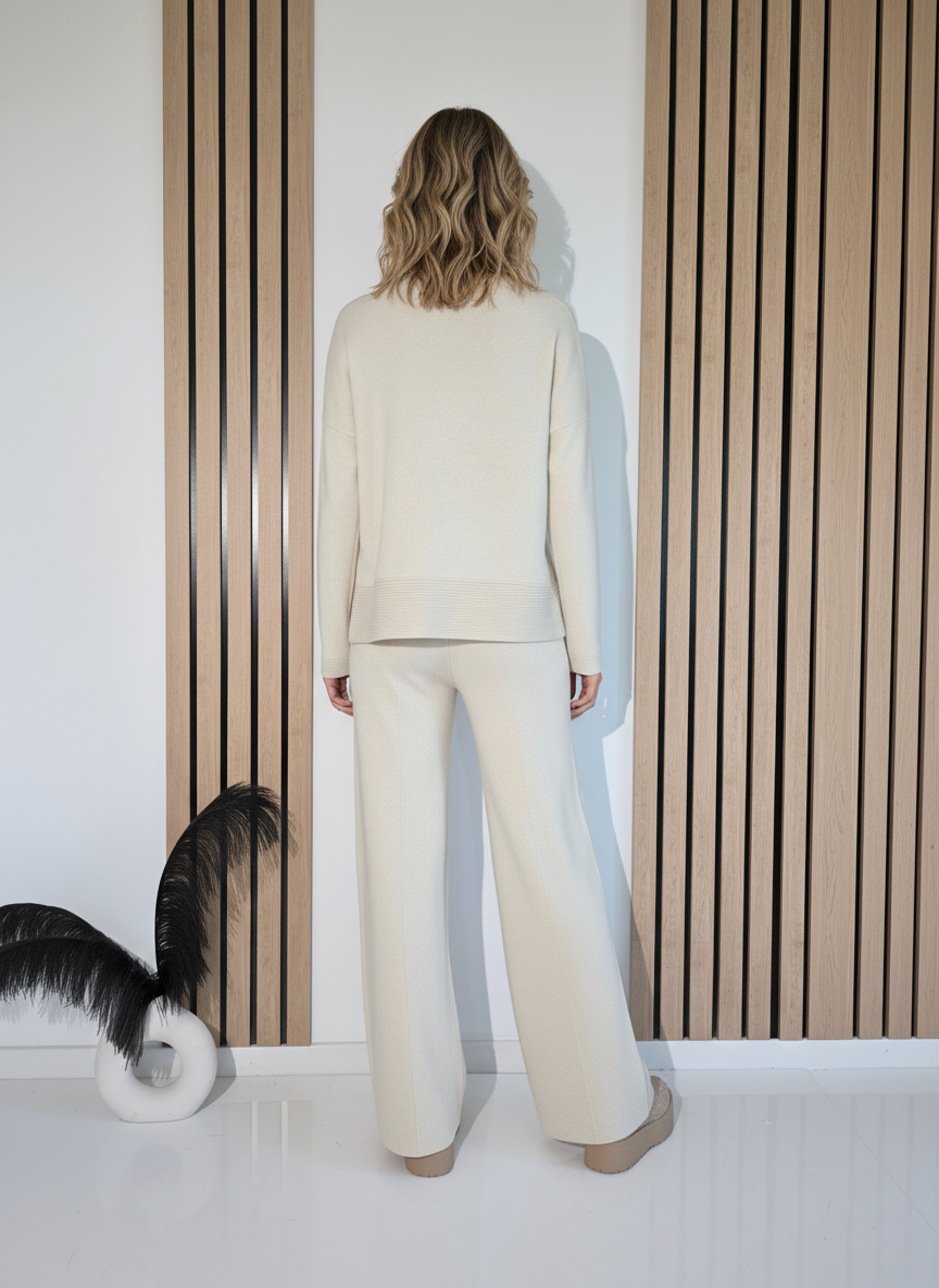 Дамски Комплект бежов Adela 2 части трико #A1235