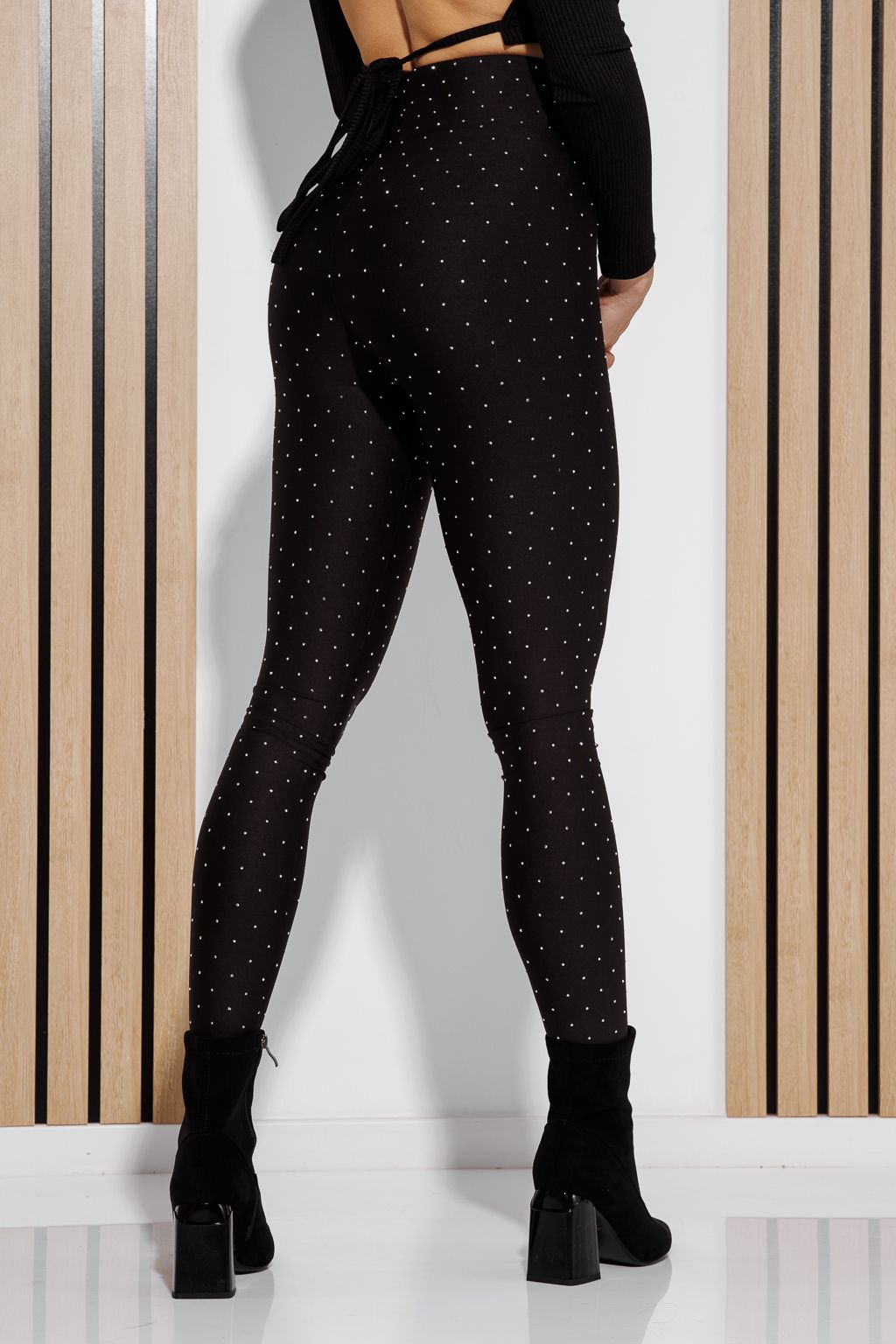 Дамски клин Diamond черен #A1324