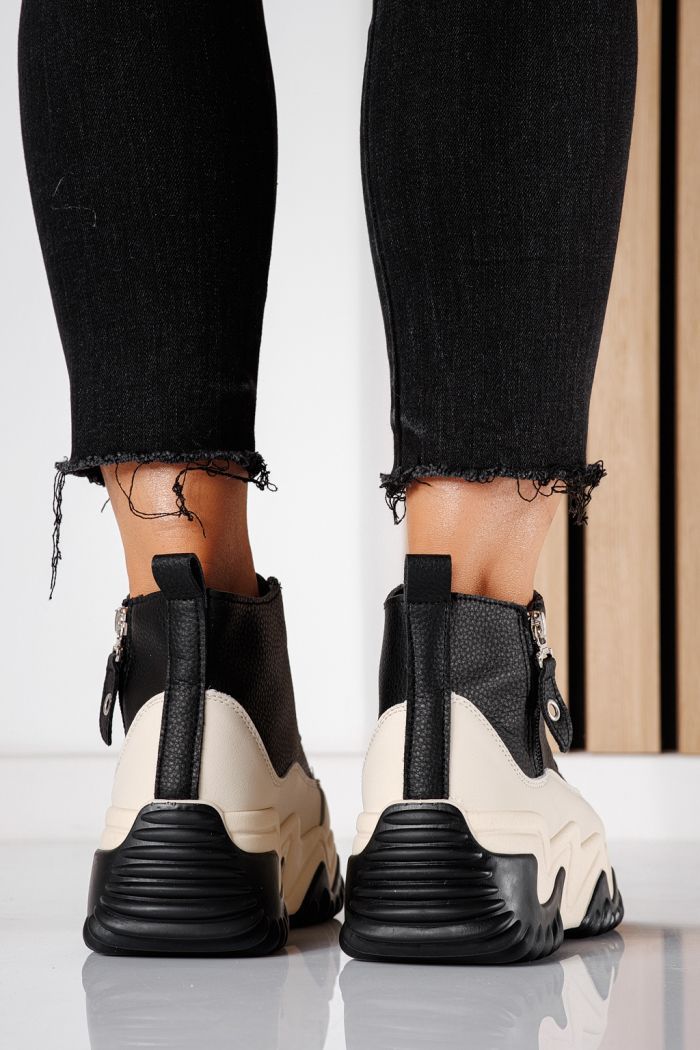 Дамски черни маратонки от екокожа Layla #24154