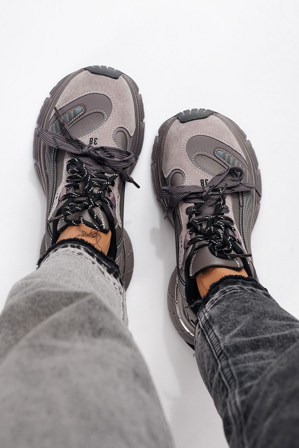 Дамски маратонки лилави от еко кожа Denisa #24072