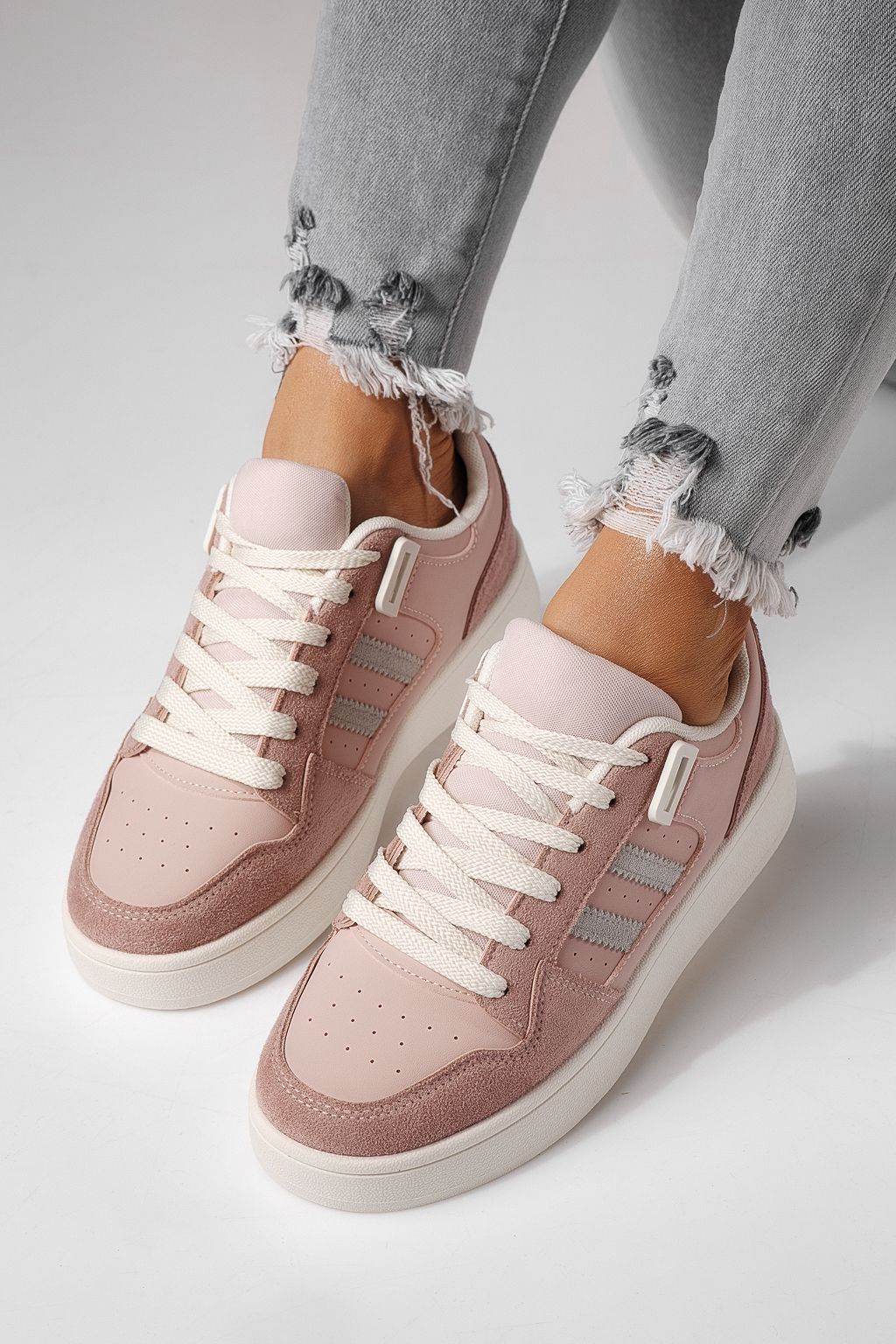 Дамски маратонки розови от еко кожа Iris #24189