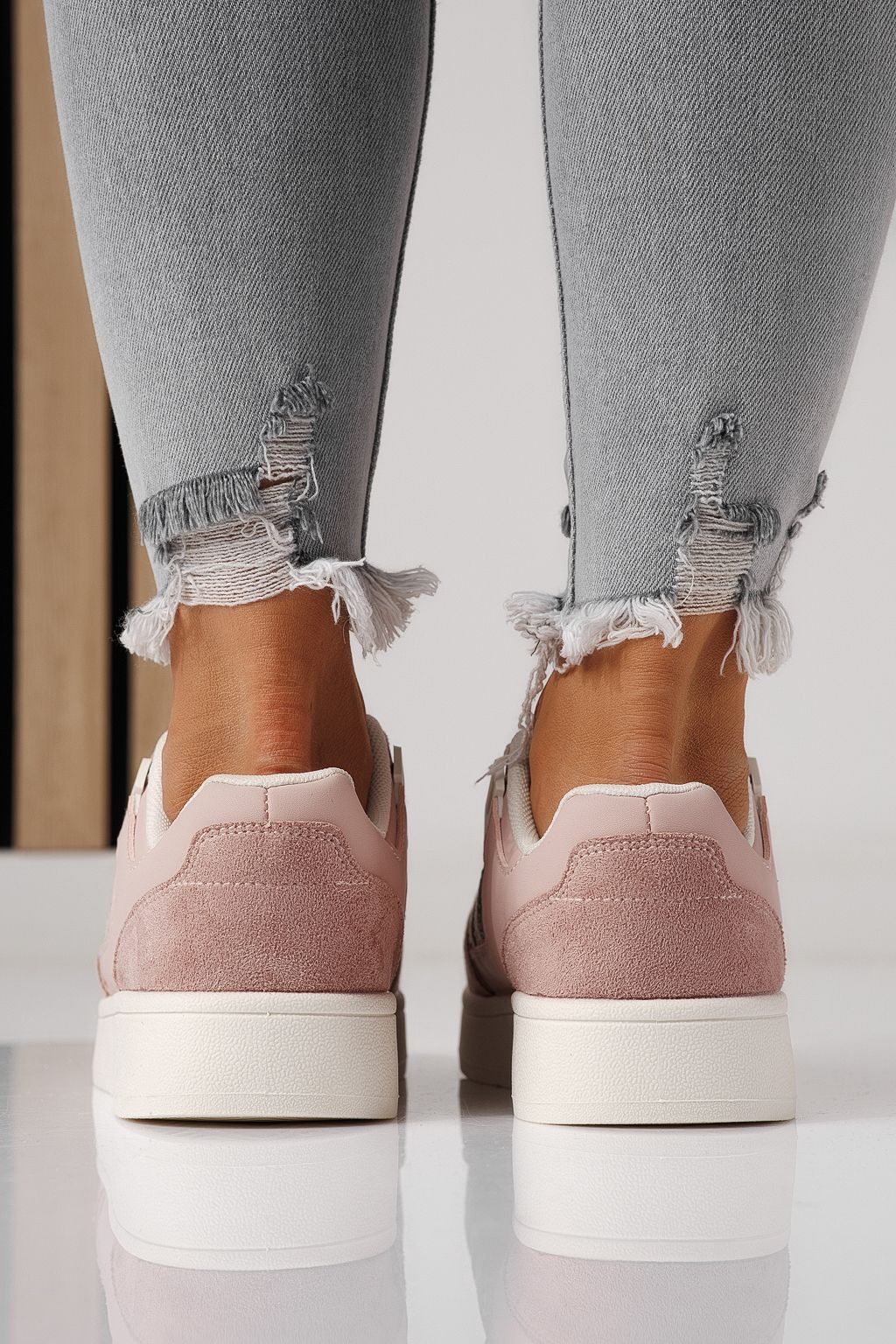 Дамски маратонки розови от еко кожа Iris #24189