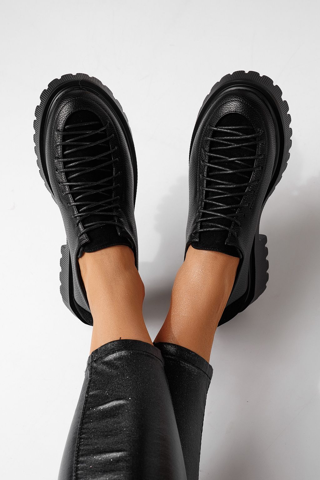 Всекидневни дамски обувки черни от еко кожа Florentina #24100