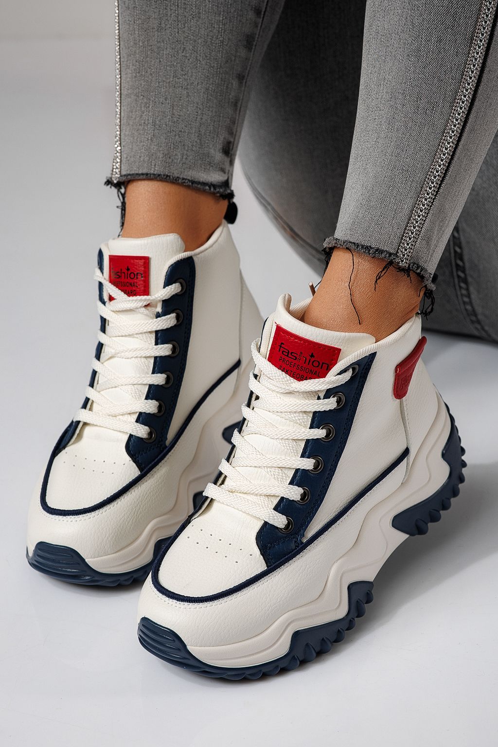 Дамски маратонки сини от еко кожа Lea #24153