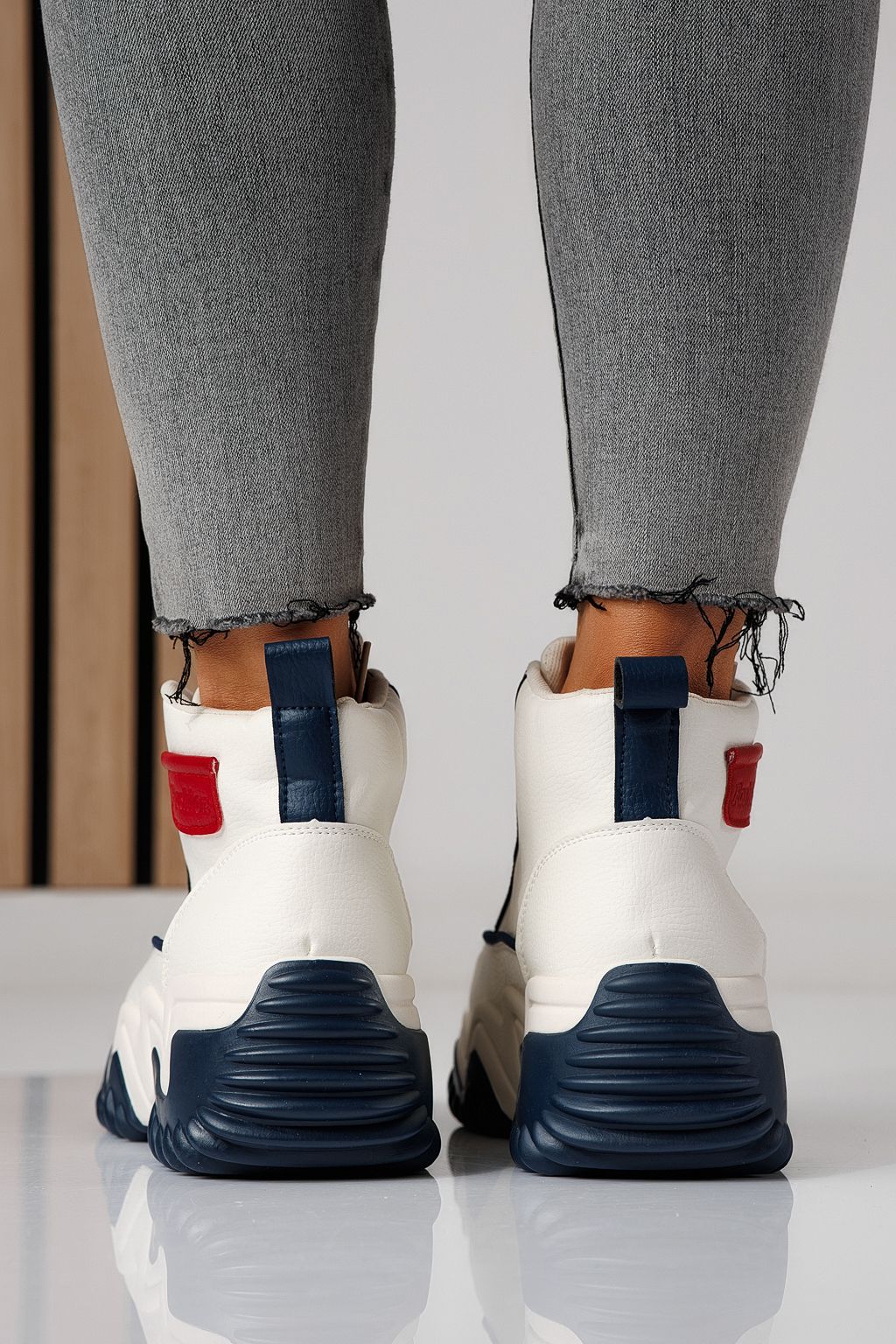 Дамски маратонки сини от еко кожа Lea #24153