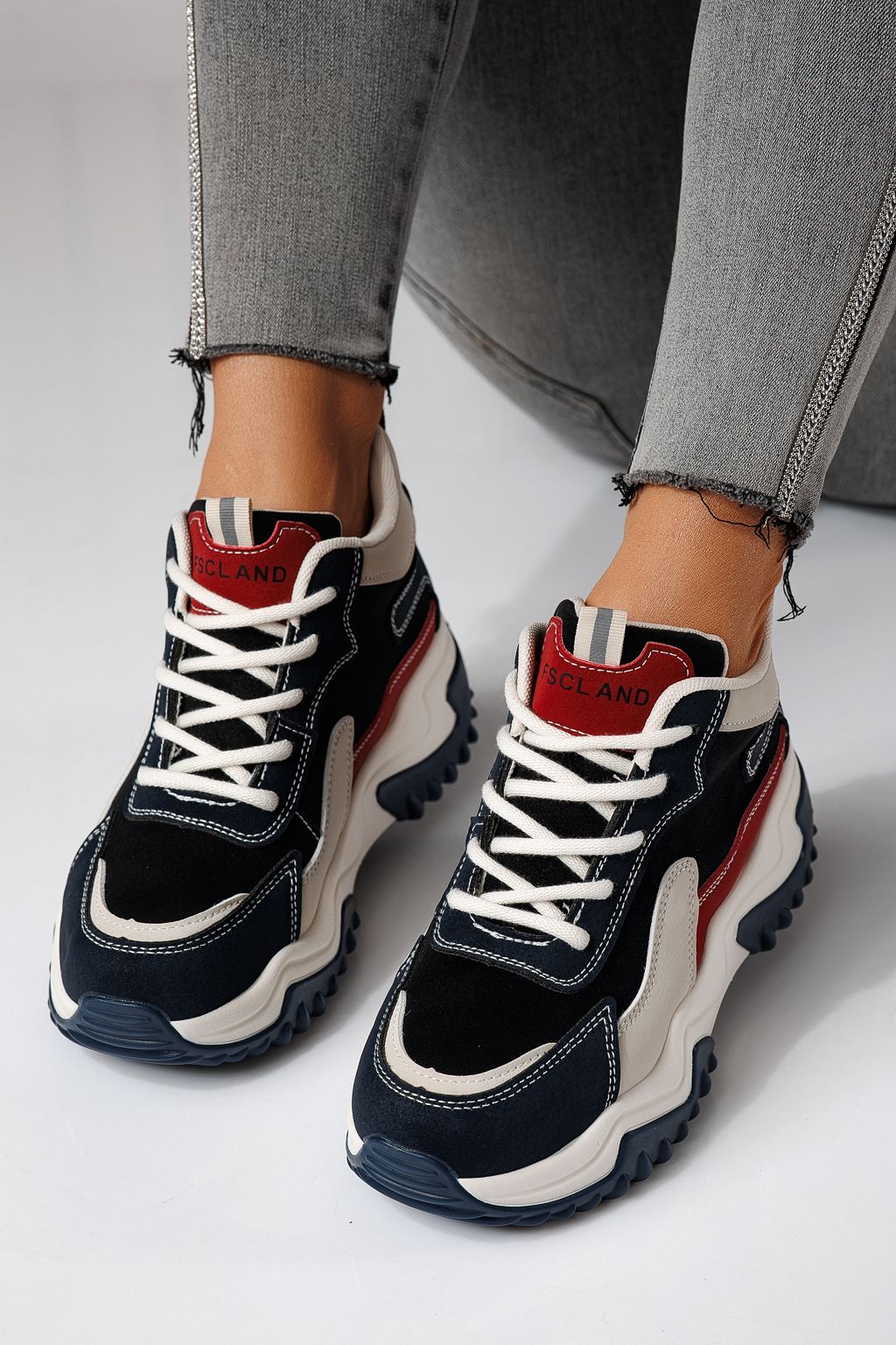 Дамски сини маратонки от екокожа Maya #24158