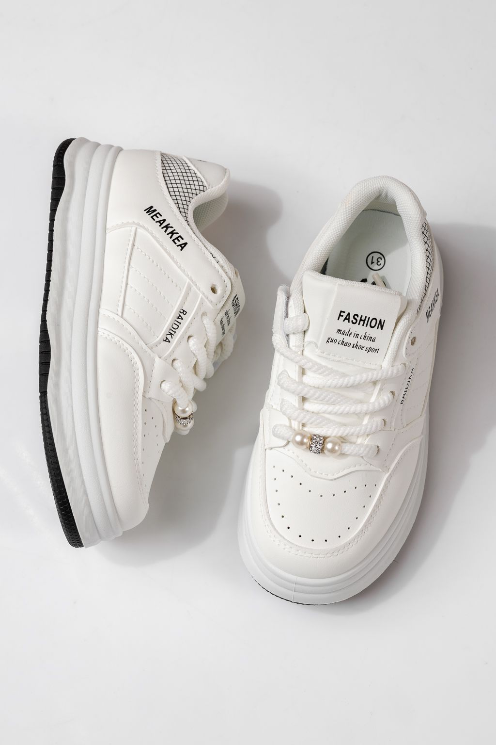 Детски маратонки черни от еко кожа Asena #24025